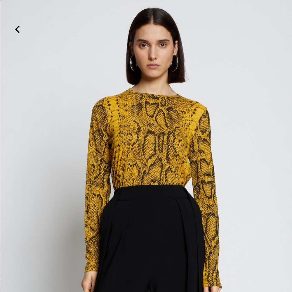 Proenza Schouler Snake Print Long Sleeve Tee